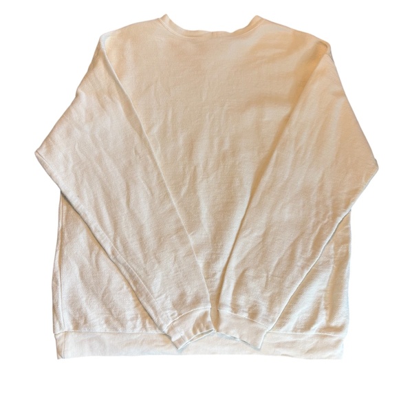 Vintage 90s Men's Lands' End Cotton Ivory Sweatshirt Pullover Made In USA Sz XL - Picture 8 of 12